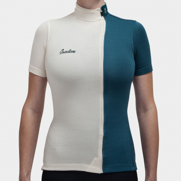 Women's Asymmetric Jersey Atlantic Blue / Antique White