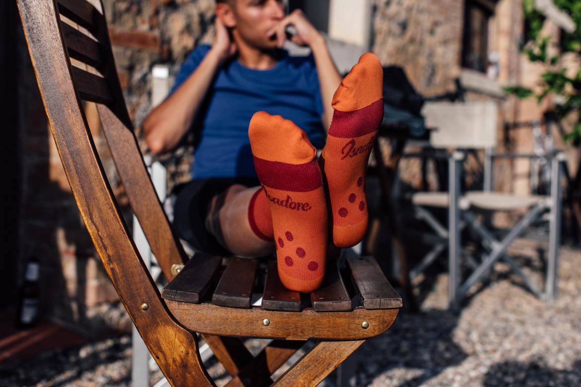 Signature Climber's Socks Tuscany Red Dahlia