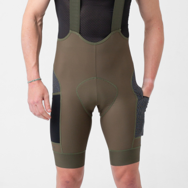 Gravel Cargo Bib Shorts Survivor Green