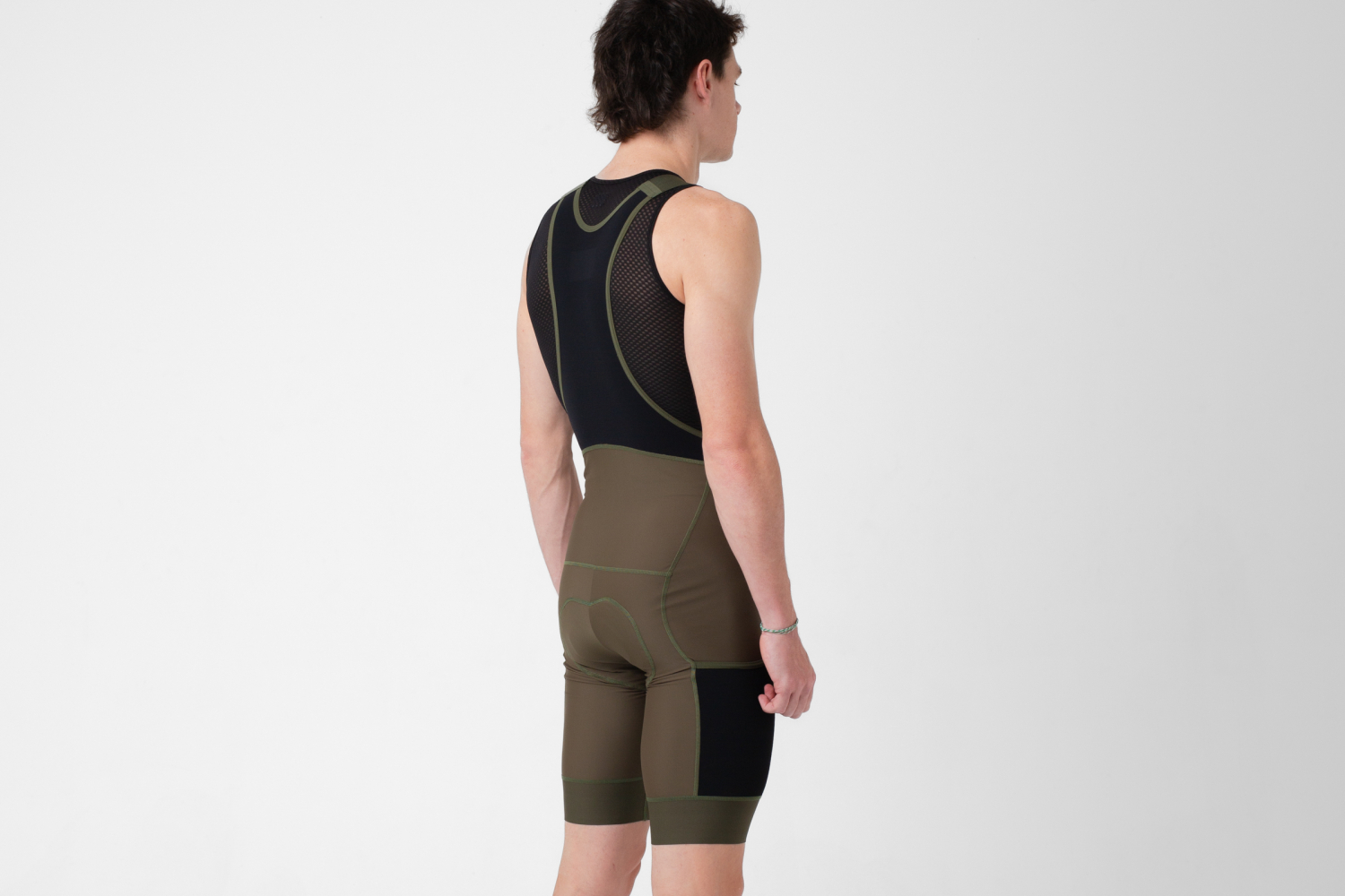 green bib shorts