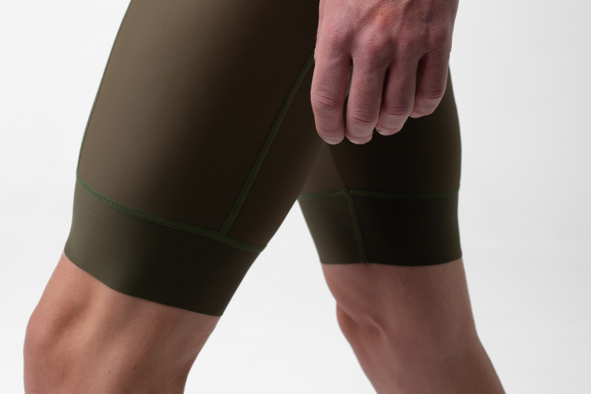 green bib shorts