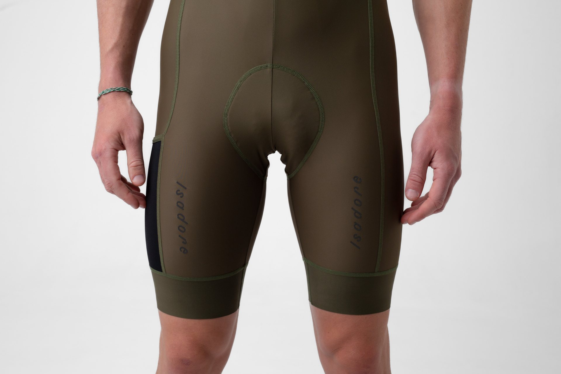 green bib shorts