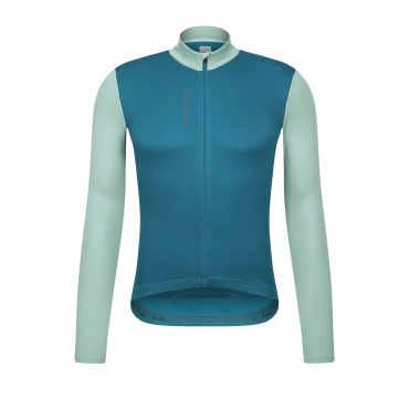 Patchwork Thermal Long Sleeve Jersey Blue Coral / Creme de Menthe