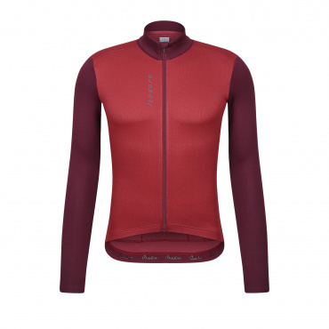 Patchwork Thermal Long Sleeve Jersey Ruby Wine / Fig