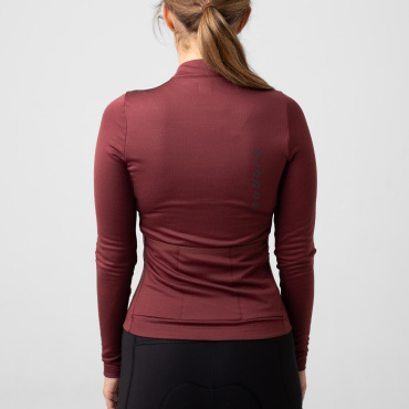 Women's Signature Thermal Long Sleeve Jersey Red Mahogany