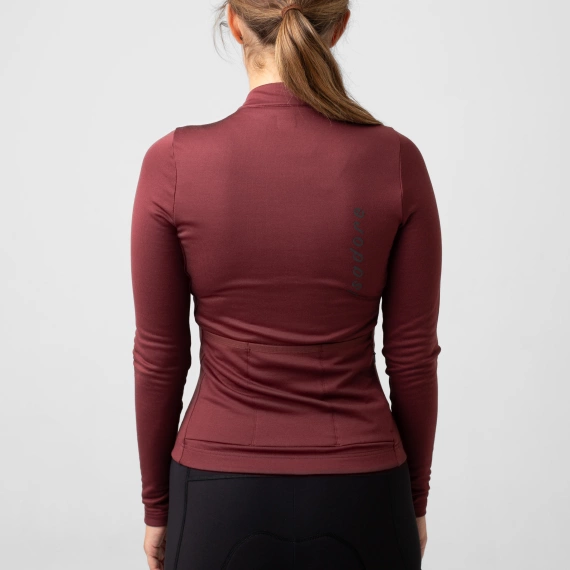 Women's Signature Thermal Long Sleeve Jersey Red Mahogany