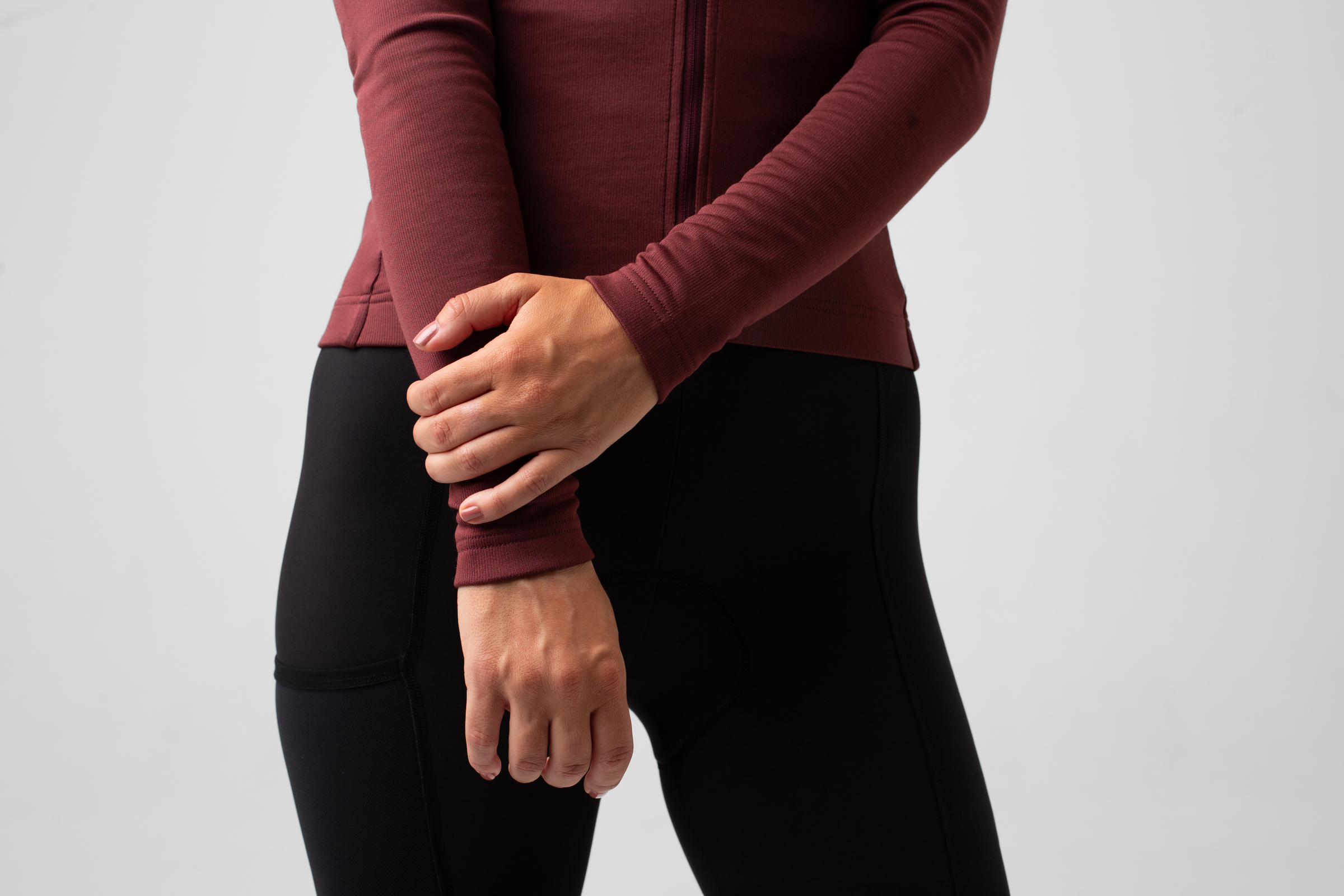 Women's Signature Thermal Long Sleeve Jersey Red Mahogany