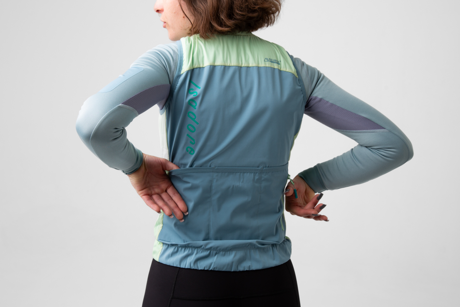 & Isla Chloe Wave Stripe Vest In Seafoam Multi IS4T-100