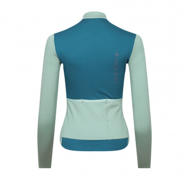 Women's Patchwork Thermal Long Sleeve Jersey Blue Coral / Creme de Menthe