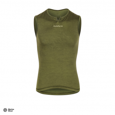 Merino Sleeveless Baselayer Avocado