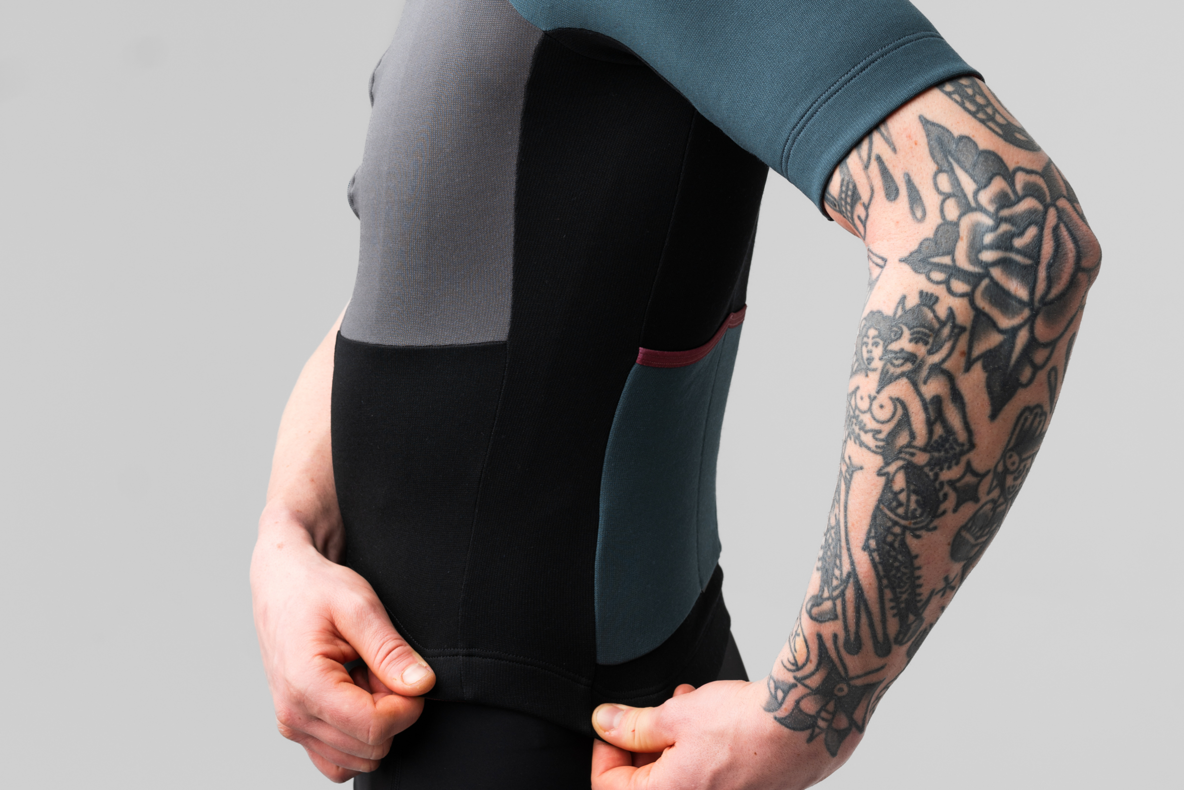 Patchwork Jersey Steel Gray