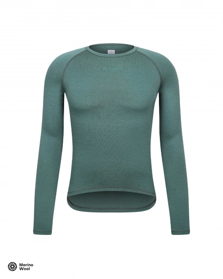 Merino Long Sleeve Baselayer Smoke Pine