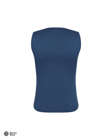 Merino Sleeveless Baselayer Majolica Blue