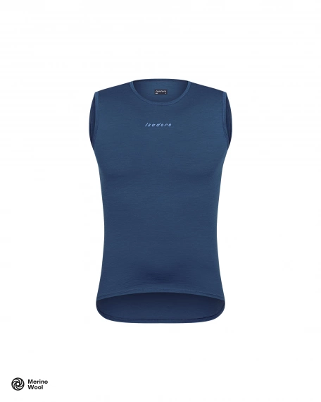 Merino Sleeveless Baselayer Majolica Blue