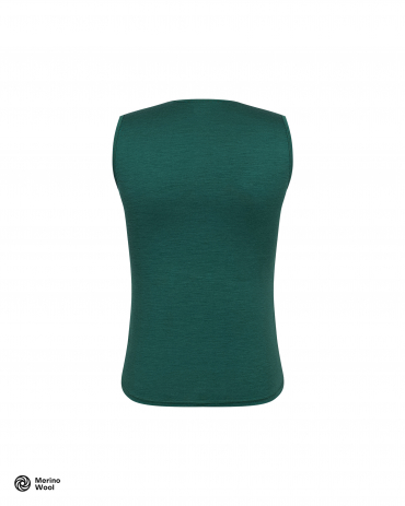 Merino Sleeveless Baselayer Smoke Pine