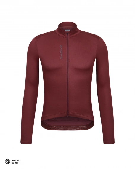 Signature Thermal Long Sleeve Jersey Red Mahogany