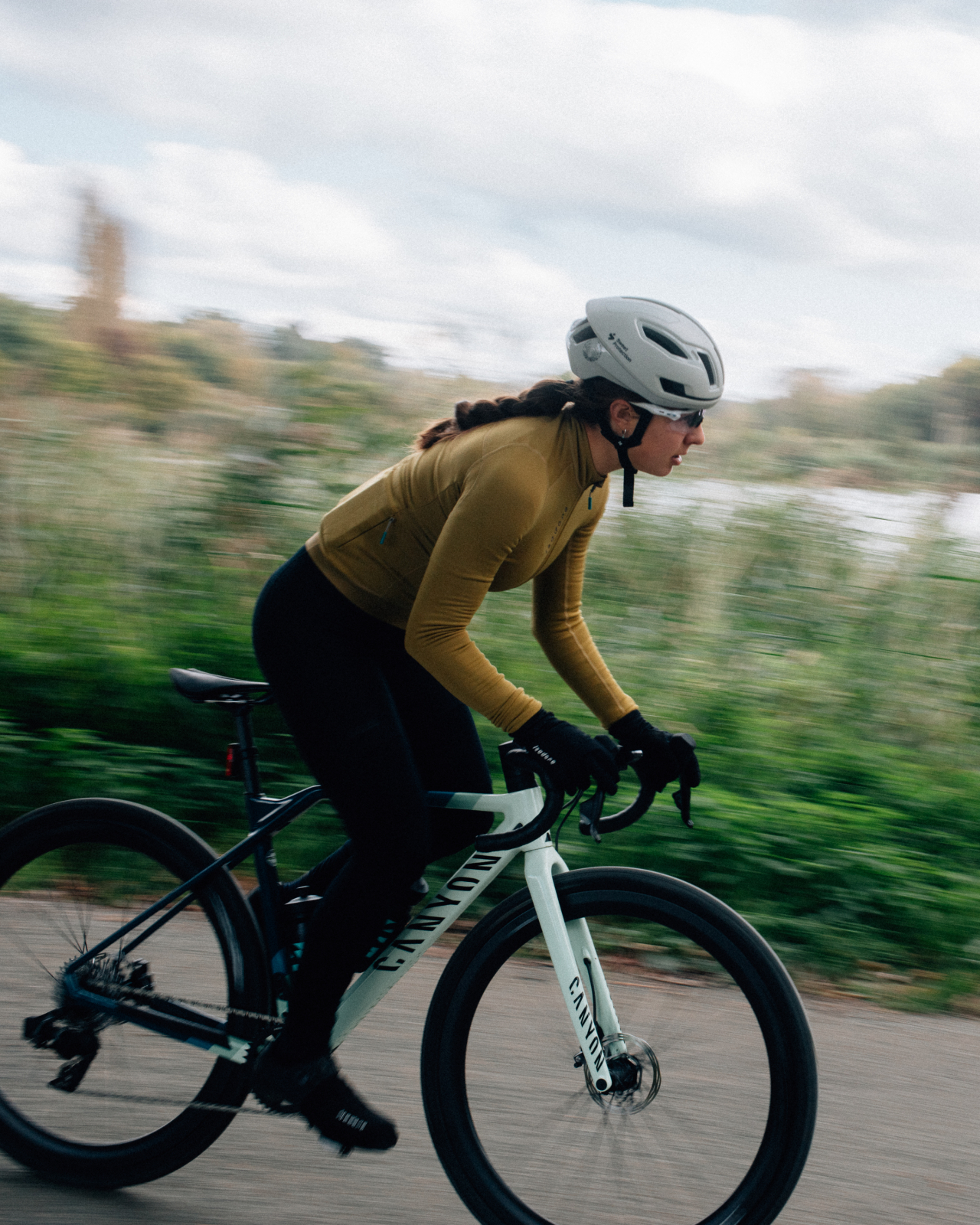 Women's Signature Deep Winter Long Sleeve Jersey Ecru Olive