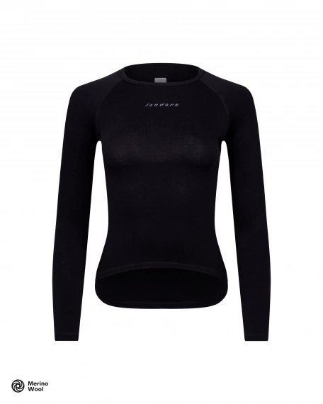 Women's Merino Long Sleeve Baselayer Black