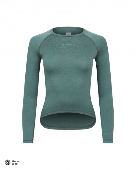 Women's Merino Long Sleeve Baselayer Smoke Pine