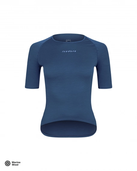 Women's Merino Short Sleeve Baselayer Majolica Blue