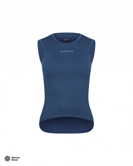 Women's Merino Sleeveless Baselayer Majolica Blue