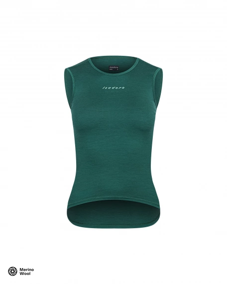 Women's Merino Sleeveless Baselayer Smoke Pine