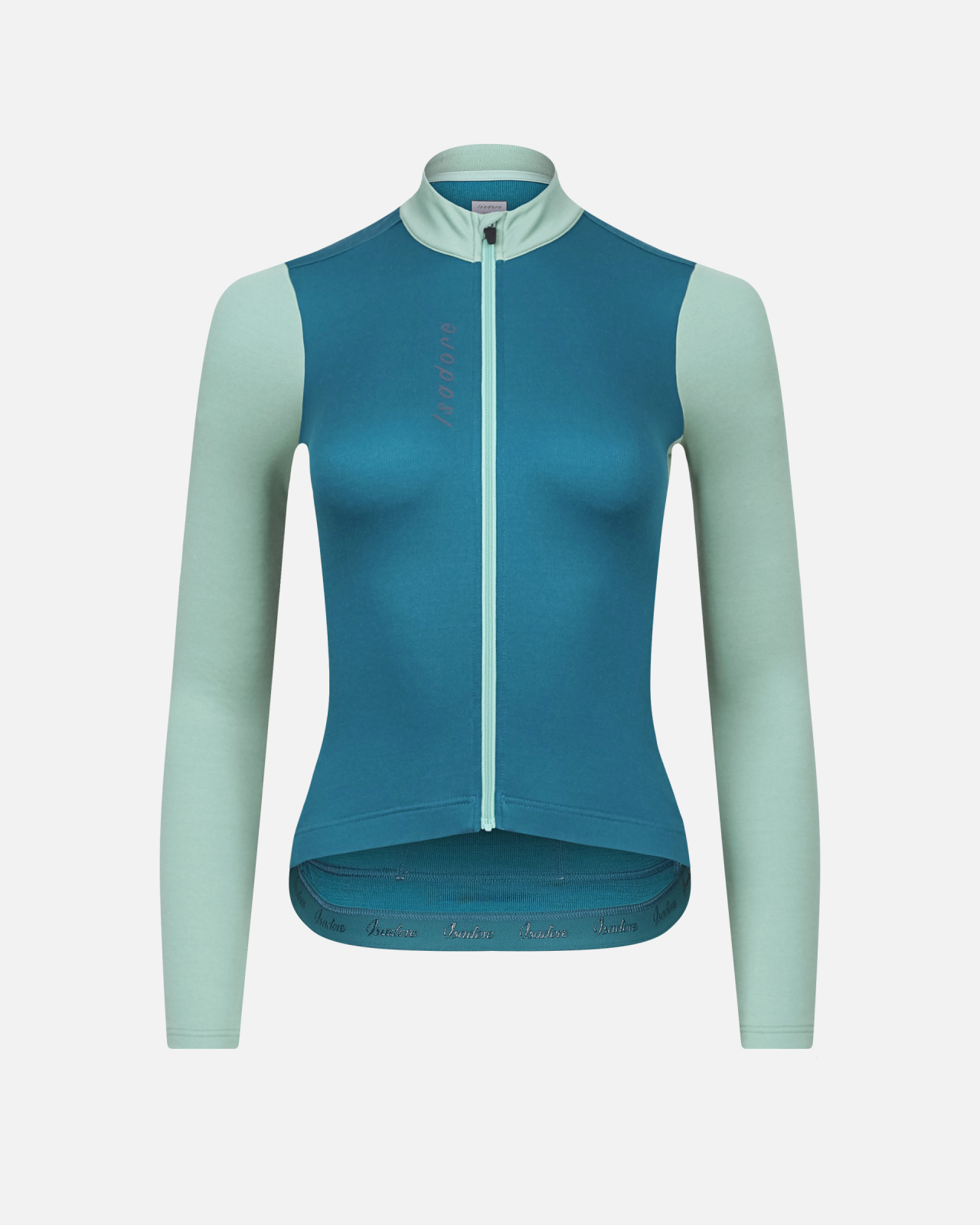 Women's Patchwork Thermal Long Sleeve Jersey Blue Coral / Creme de Menthe