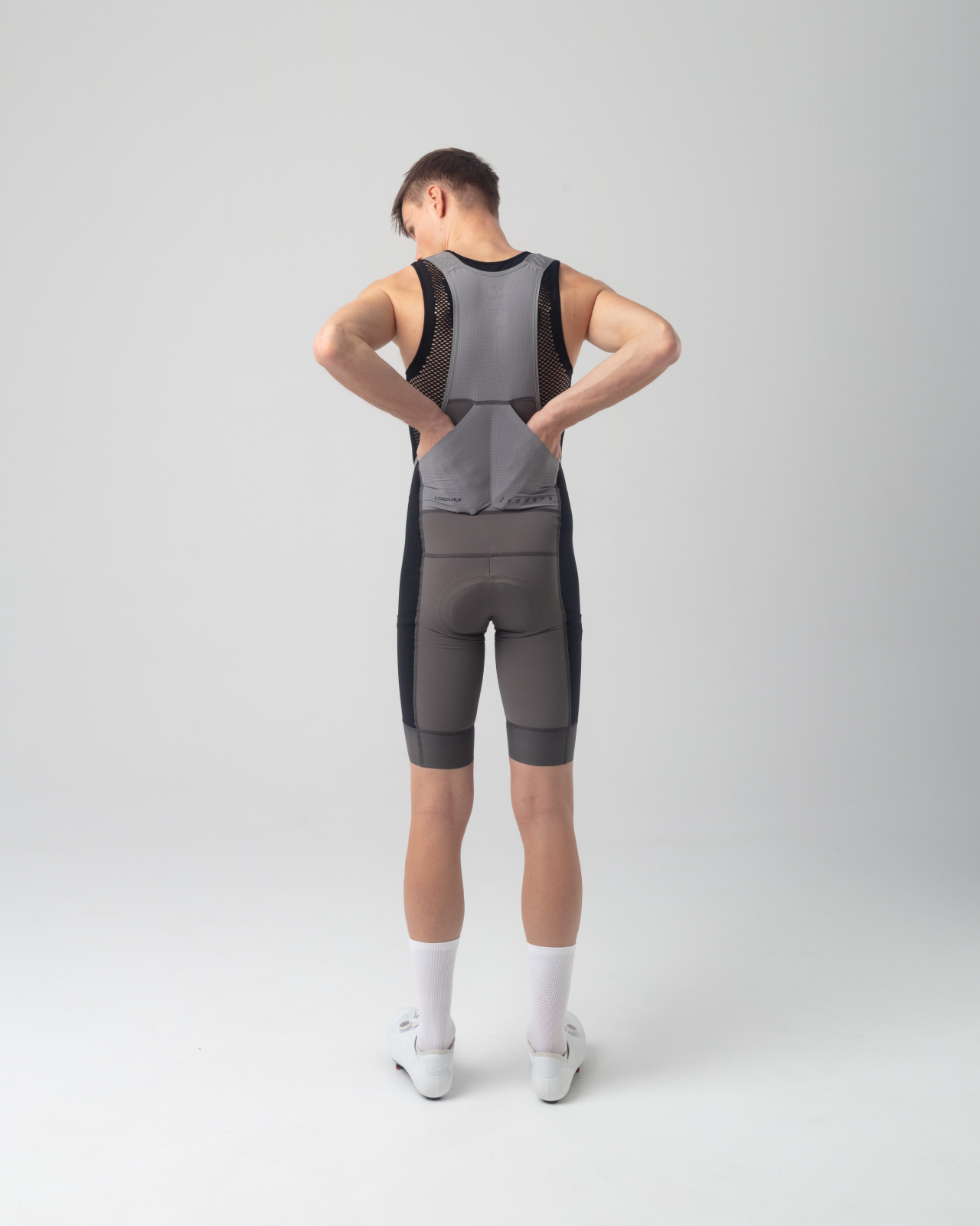 Distance Cargo Wool Bib Shorts Dark Gull Gray