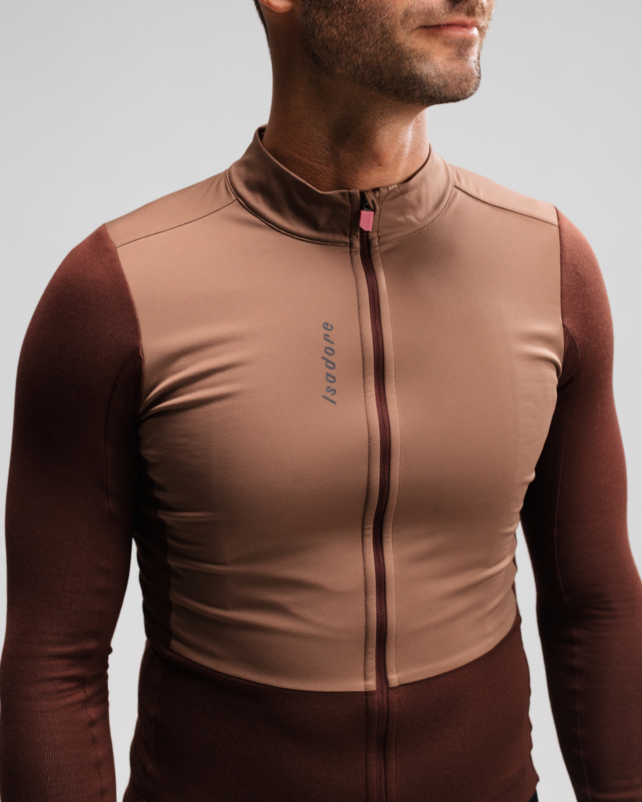 Signature Wind Block Long Sleeve Jersey Bitter Chocolate