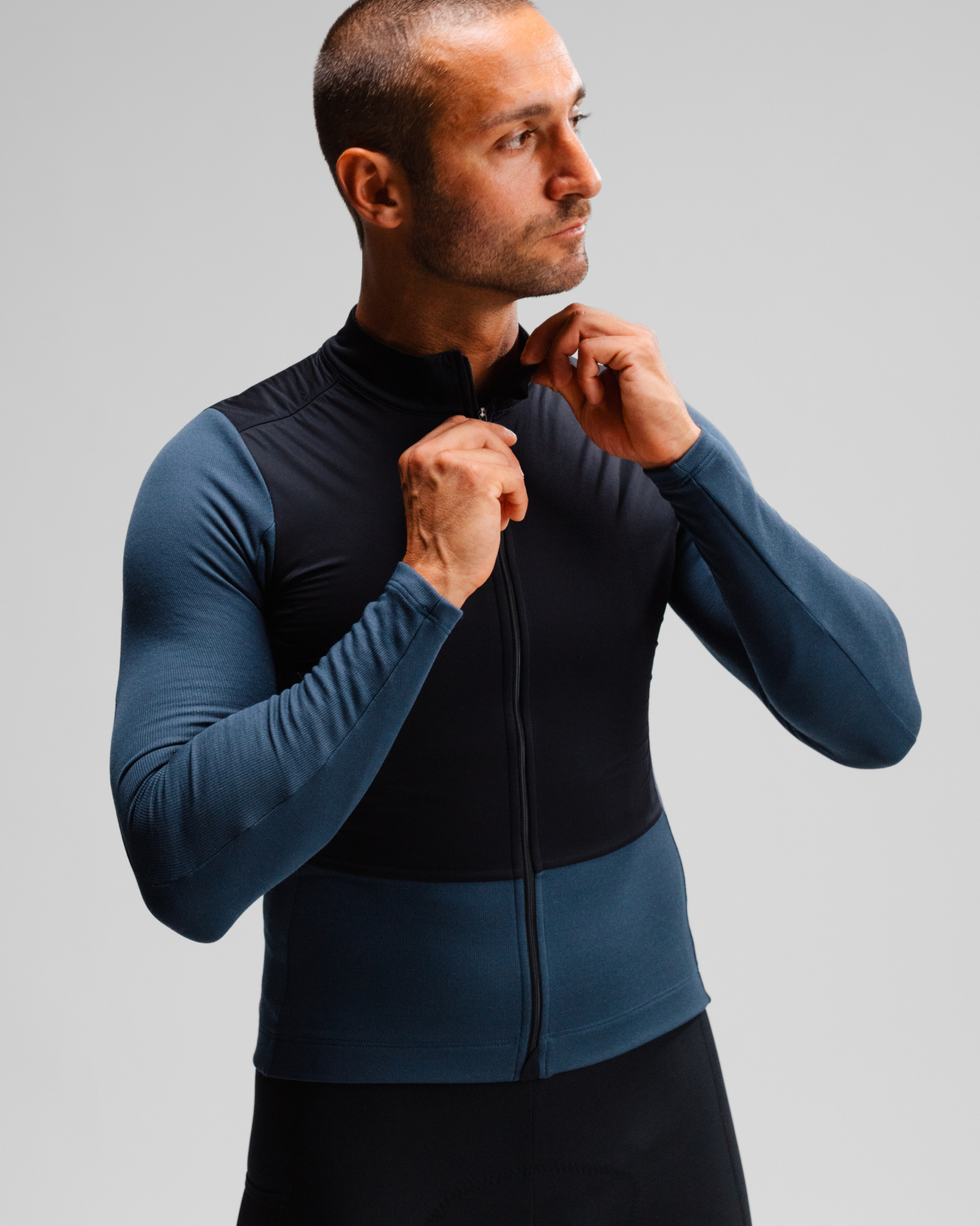 Signature Wind Block Long Sleeve Jersey Mood Indigo