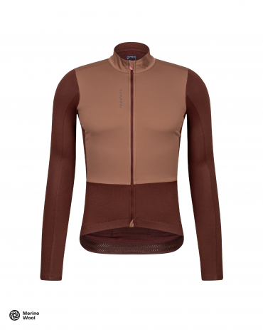 Signature Wind Block Long Sleeve Jersey Bitter Chocolate