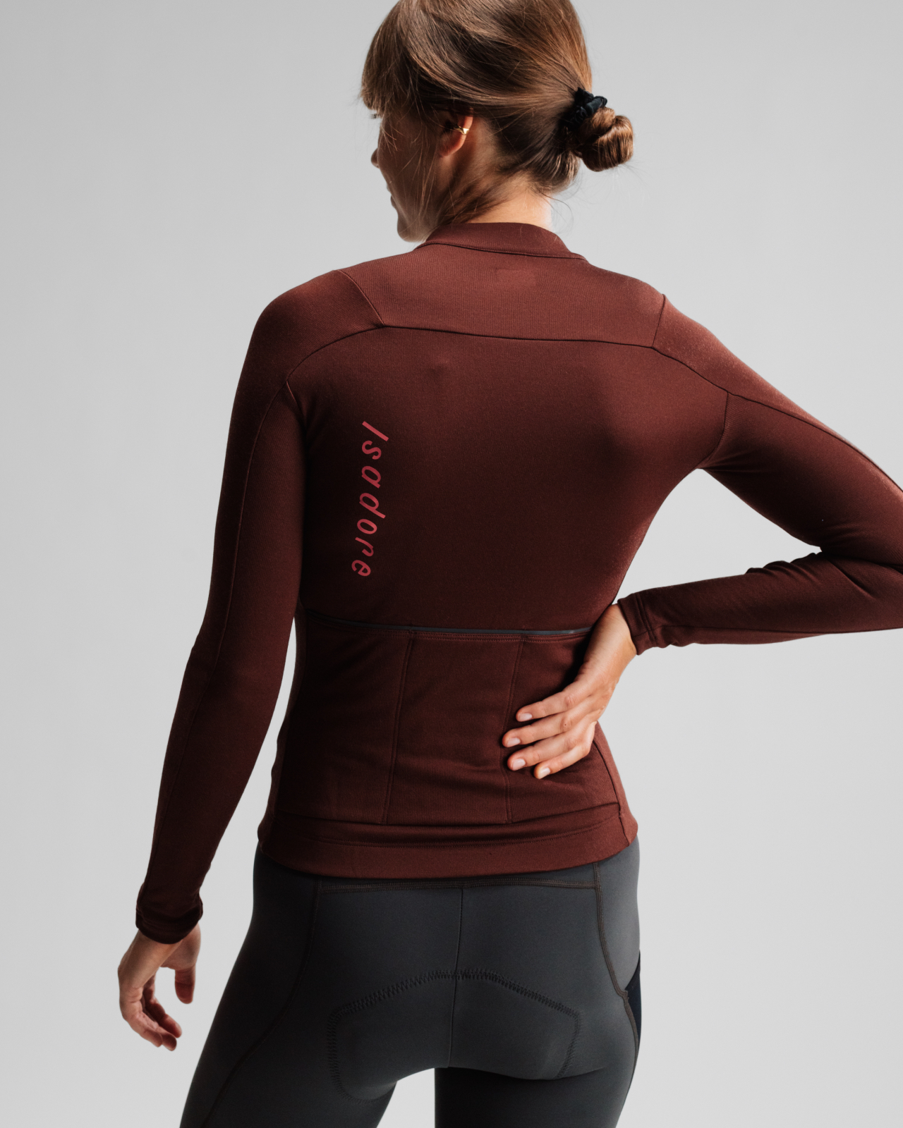 Women's Debut Merino Long Sleeve Jersey Bitter Chocolate