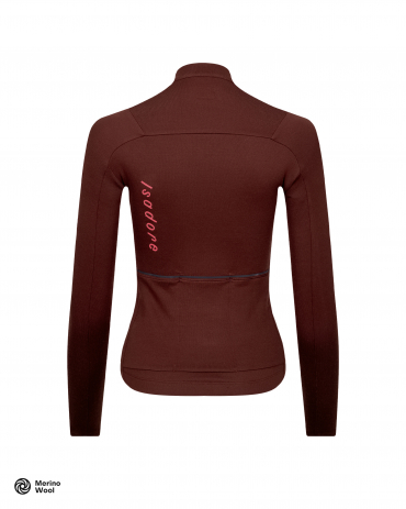 Women's Debut Merino Long Sleeve Jersey Bitter Chocolate