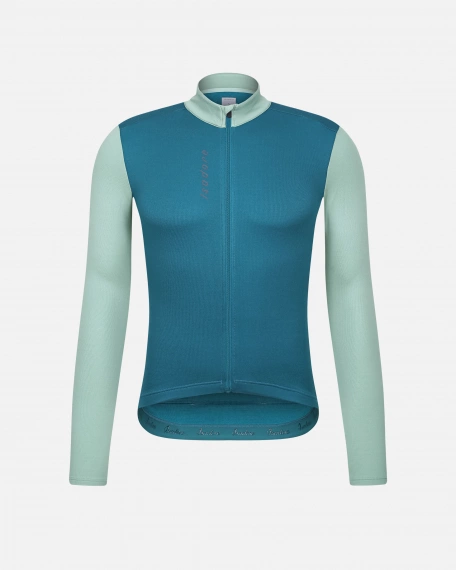 Patchwork Thermal Long Sleeve Jersey Blue Coral / Creme de Menthe