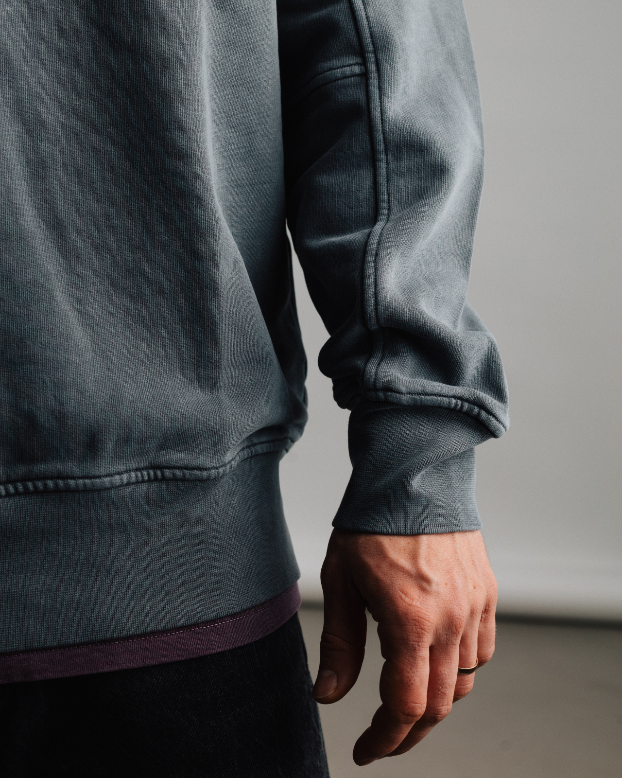 Sweatshirt Unisex Washed Black