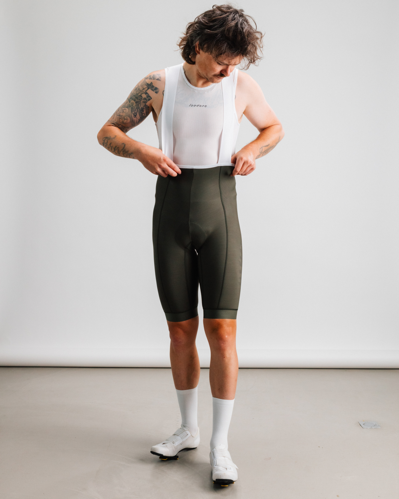 Debut Thermal Bib Shorts Olive Green