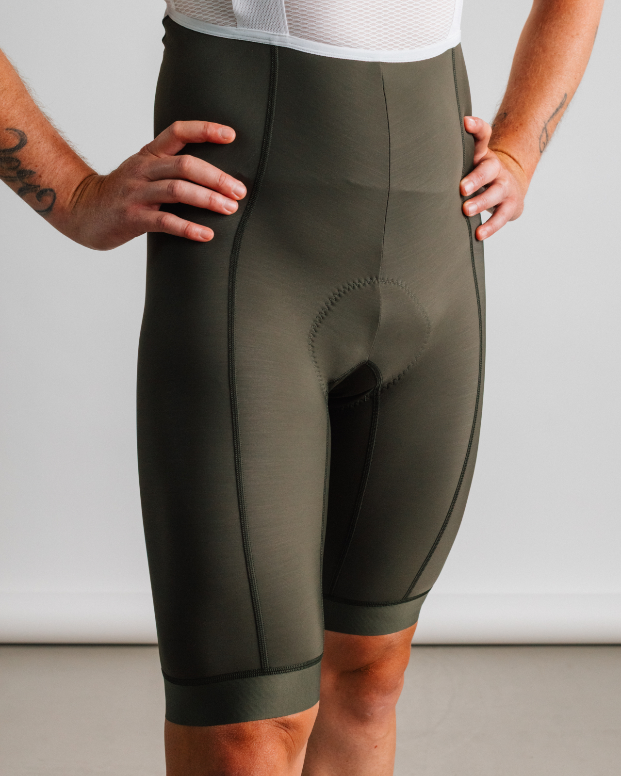 Debut Thermal Bib Shorts Olive Green
