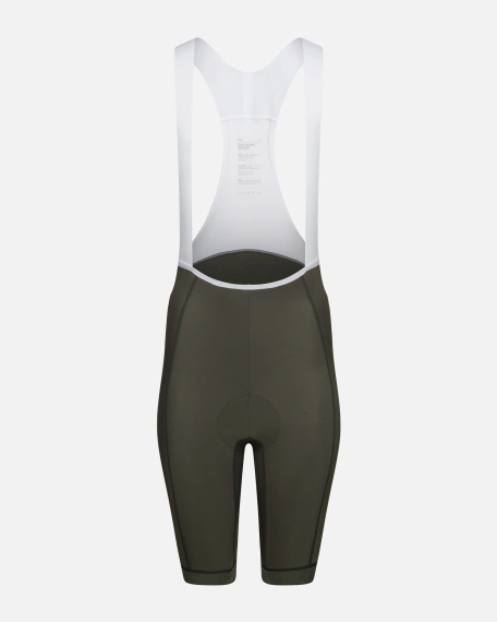 Women's Debut Thermal Bib Shorts Olive Green