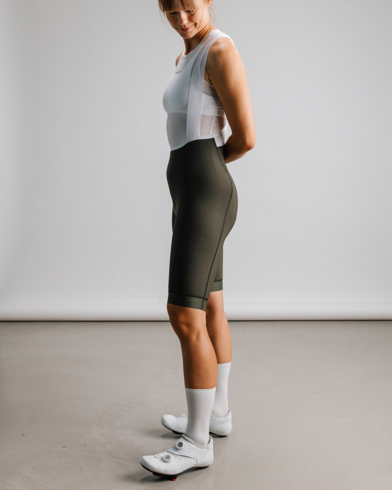 Women's Debut Thermal Bib Shorts Olive Green