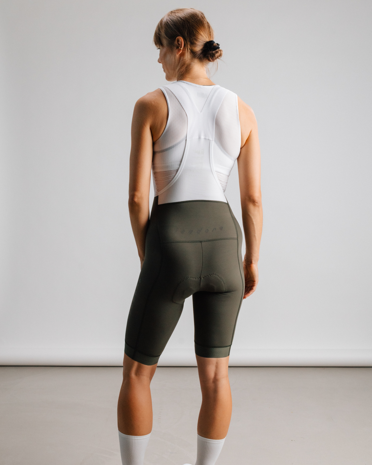 Women's Debut Thermal Bib Shorts Olive Green