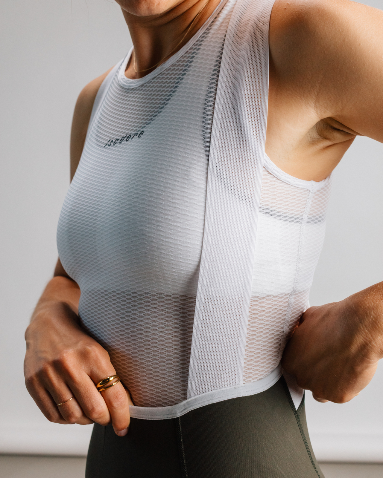 Women's Debut Thermal Bib Shorts Olive Green