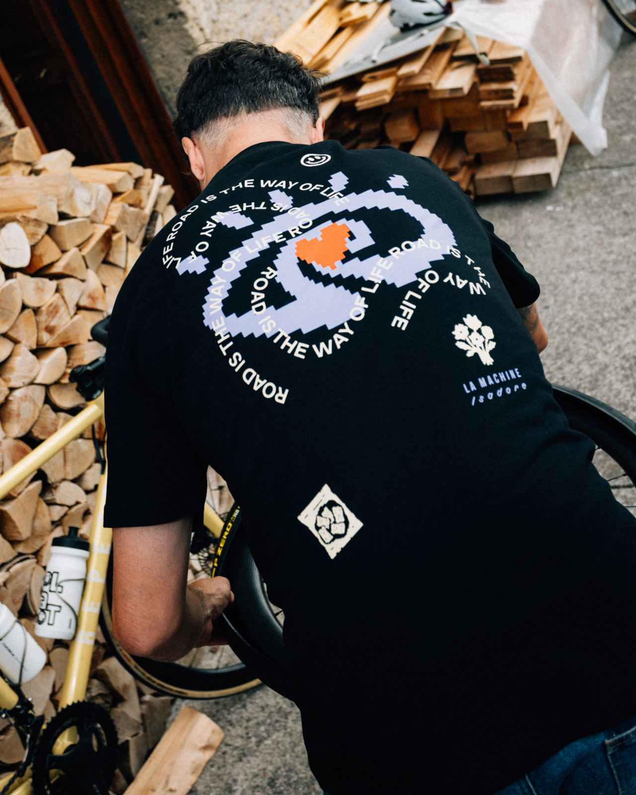 Isadore x La Machine Heavy Cotton T-shirt Black