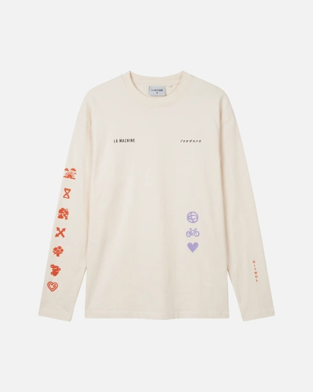 Isadore x La Machine Heavy Cotton LS T-shirt Cream