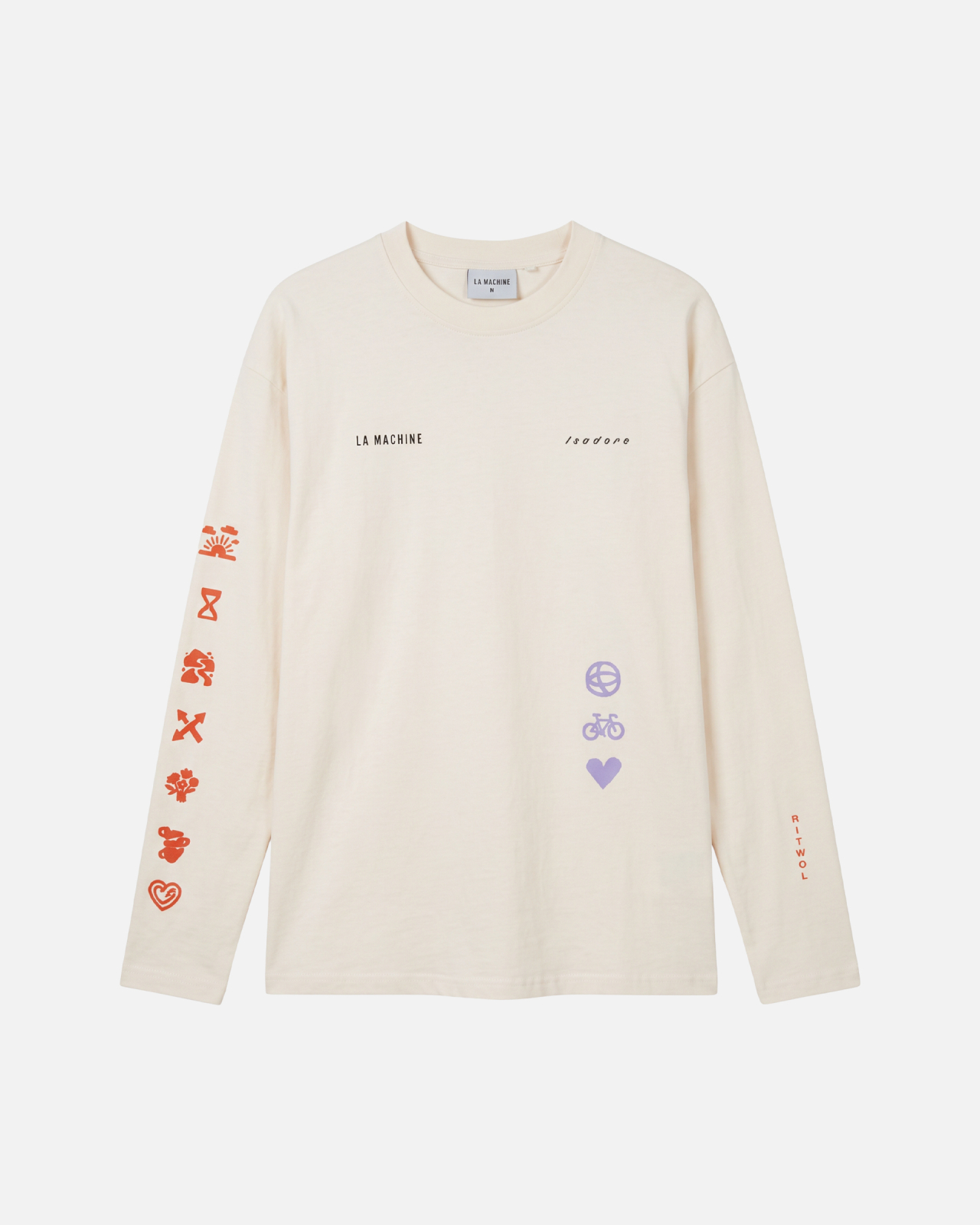 Isadore x La Machine Heavy Cotton LS T-shirt Cream