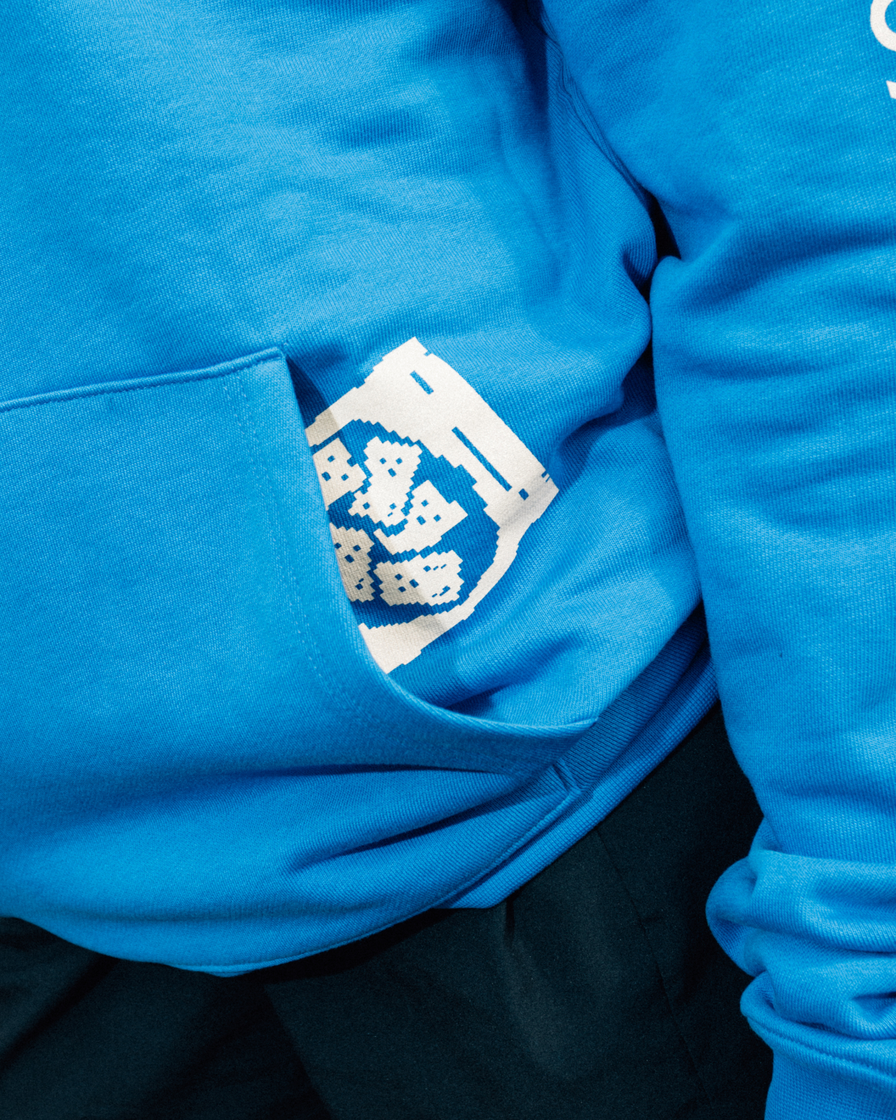 Isadore x La Machine Heavy Cotton Hoodie Strong Blue