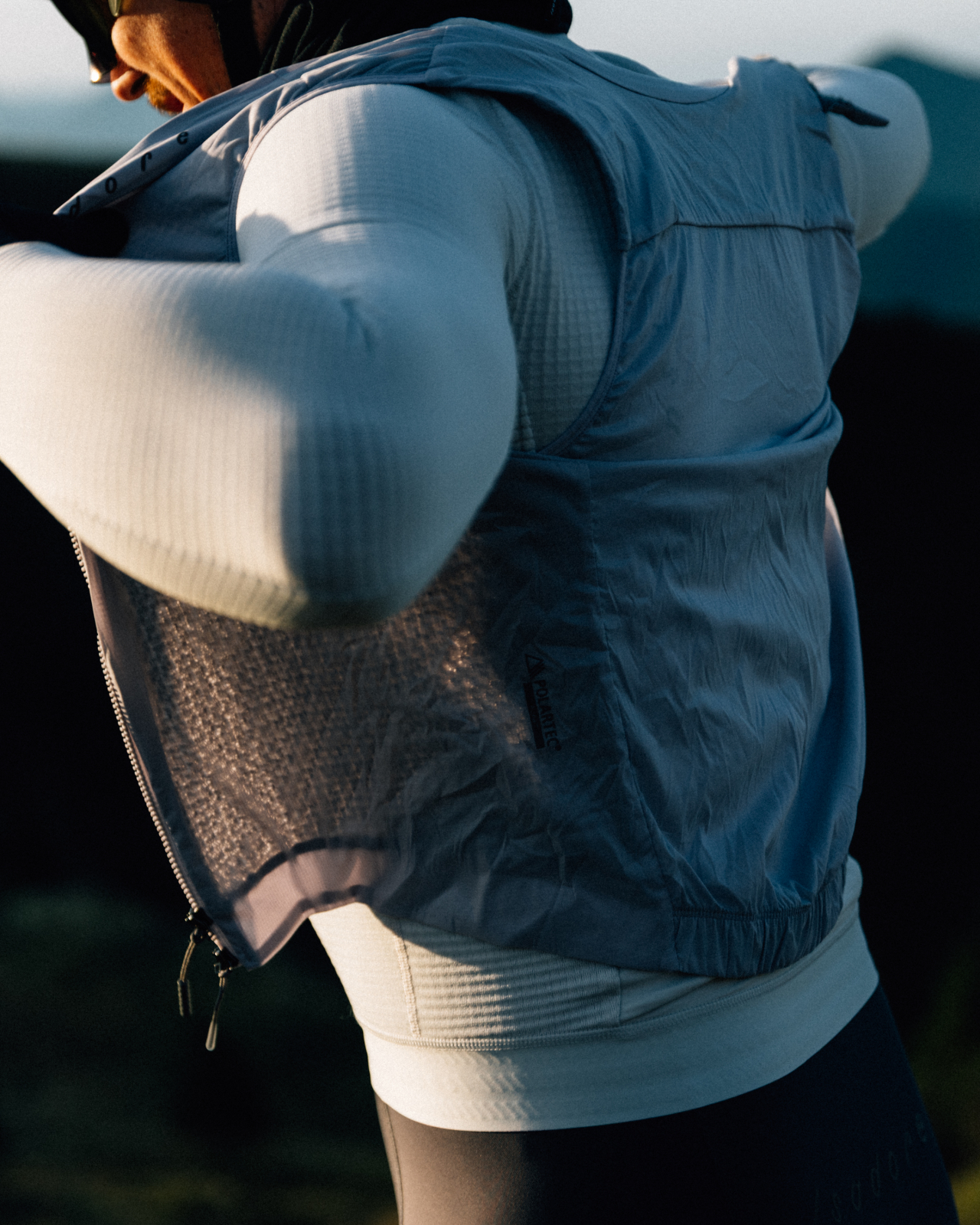 Insulated Gilet Lilac Marble